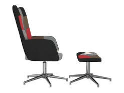 Poltrona* Poltrona | Cadeira Relax com banco tecido de retalhos SHL892751 Multicor