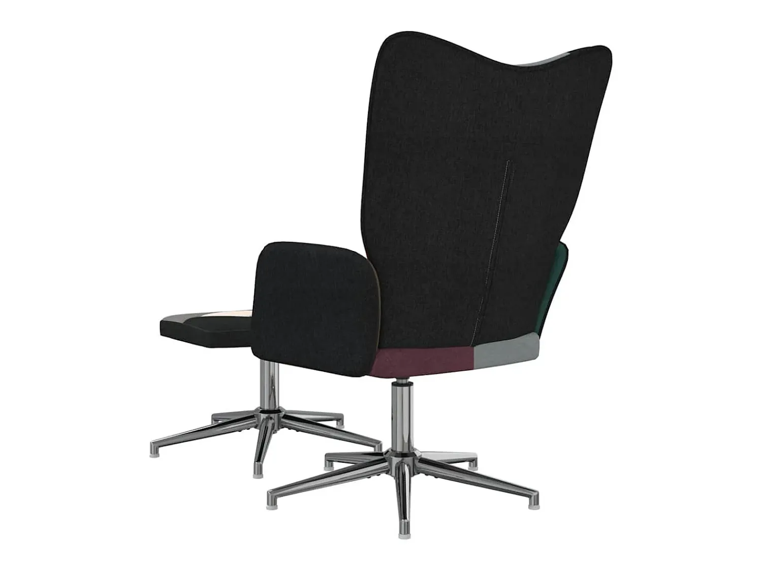 Poltrona* Poltrona | Cadeira Relax com banco tecido de retalhos SHL892751 Multicor