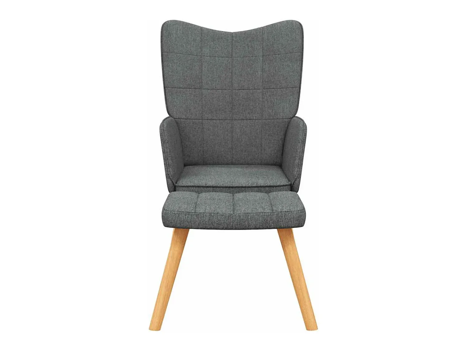 Poltrona | Cadeira Relax com banco tecido cinzento-escuro SHL128443^ Poltrona