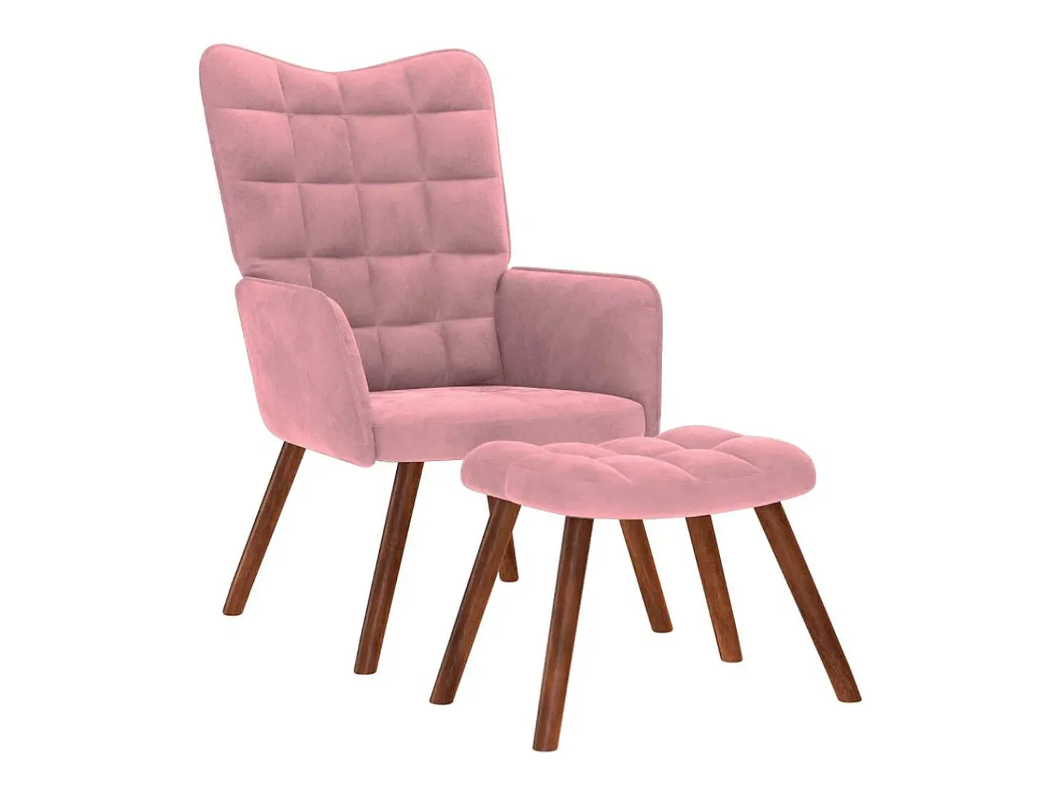 Poltrona* Poltrona | Cadeira Relax com banco veludo SHL238736 Rosa