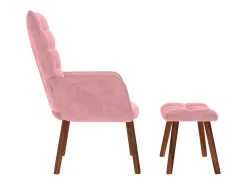 Poltrona* Poltrona | Cadeira Relax com banco veludo SHL238736 Rosa
