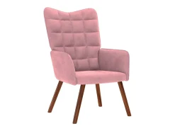 Poltrona* Poltrona | Cadeira Relax com banco veludo SHL238736 Rosa