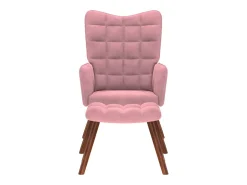 Poltrona* Poltrona | Cadeira Relax com banco veludo SHL238736 Rosa