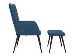 Poltrona* Poltrona | Cadeira Relax com banco tecido SHL549023 Azul