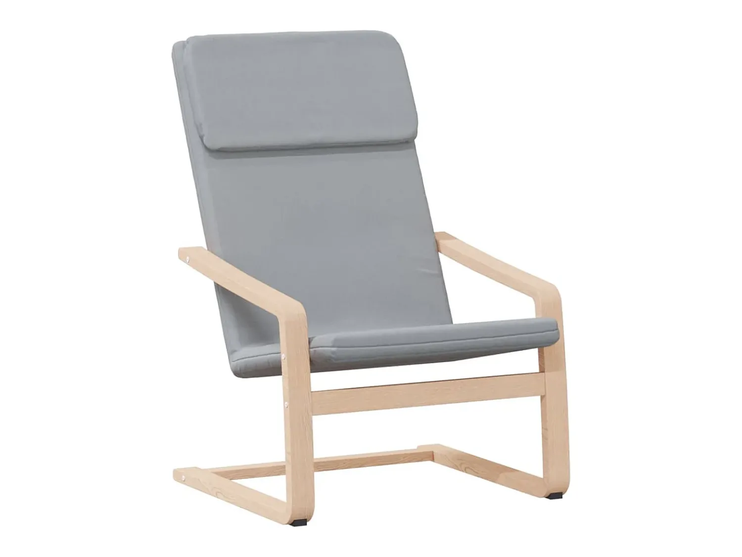 Poltrona| Poltrona | Cadeira Relax com banco p/ pés tecido cinza-claro SHL621222 Cinzento