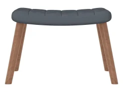 Poltrona| Poltrona | Cadeira Relax com banco veludo cinzento-escuro SHL640264 Cinza antracite