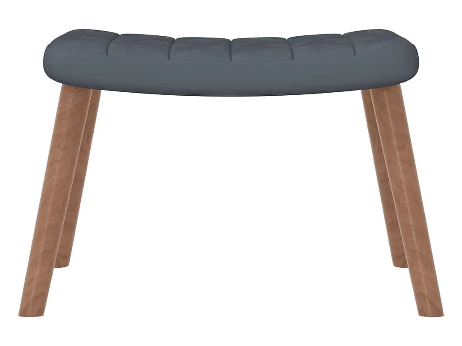 Poltrona| Poltrona | Cadeira Relax com banco veludo cinzento-escuro SHL640264 Cinza antracite