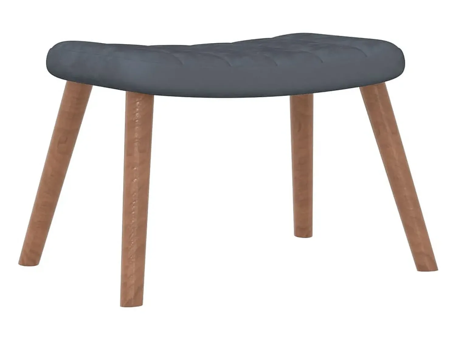 Poltrona| Poltrona | Cadeira Relax com banco veludo cinzento-escuro SHL640264 Cinza antracite