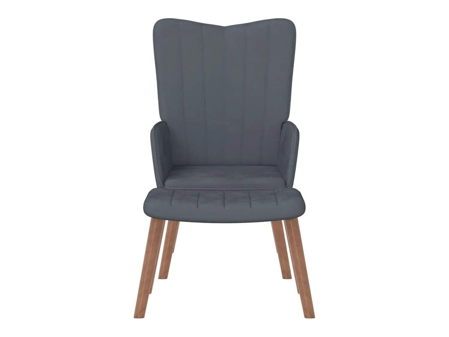 Poltrona| Poltrona | Cadeira Relax com banco veludo cinzento-escuro SHL640264 Cinza antracite