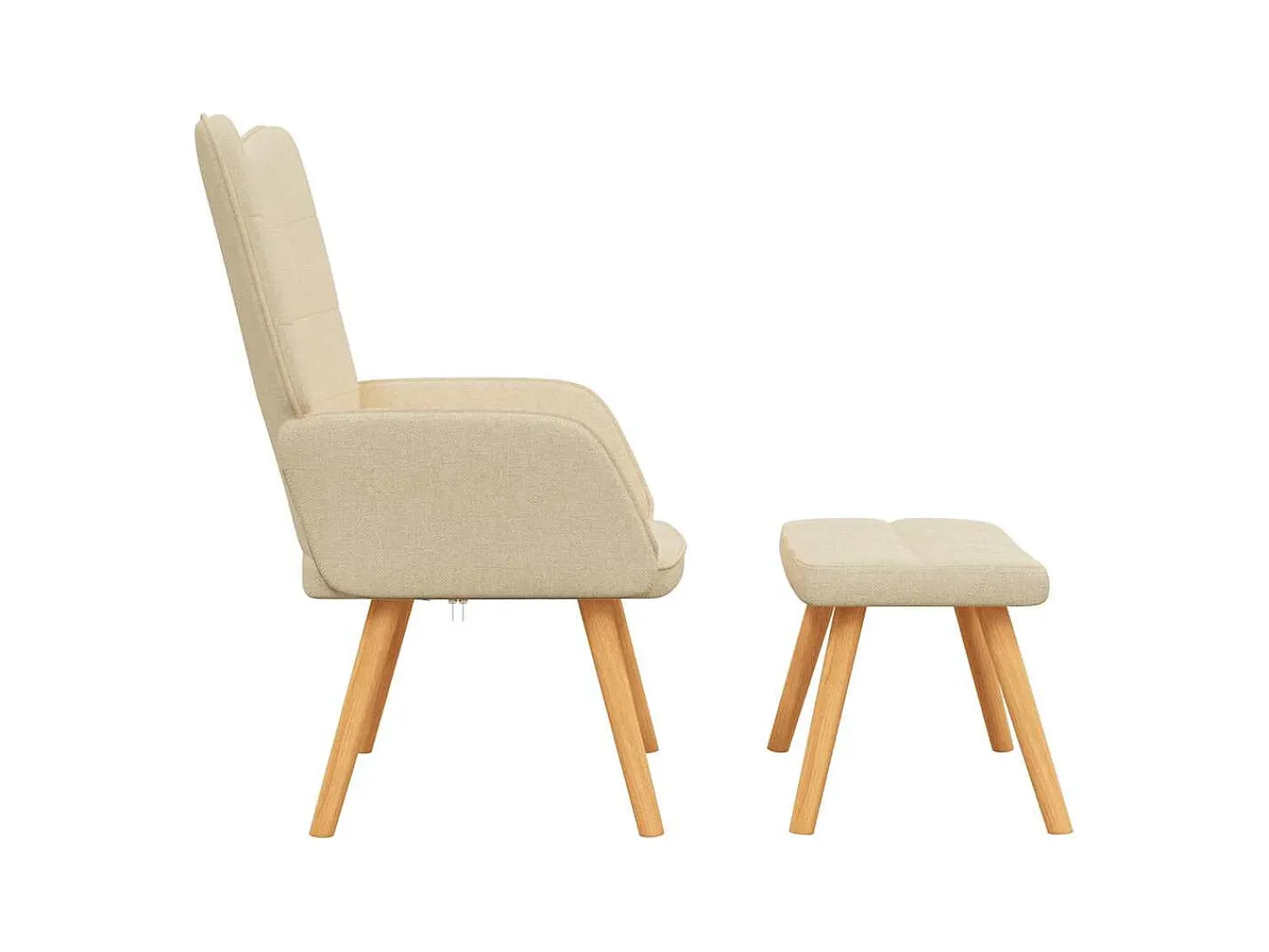 Poltrona | Cadeira Relax com banco tecido cor SHL788582 Creme