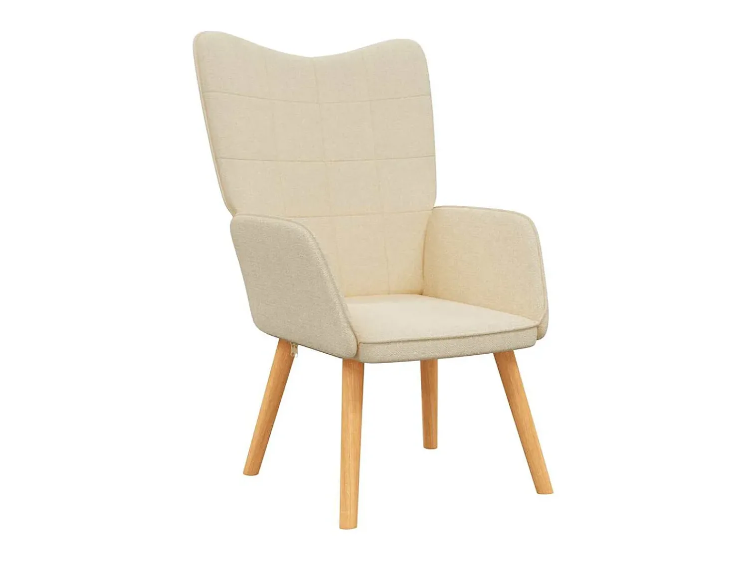 Poltrona | Cadeira Relax com banco tecido cor SHL788582 Creme