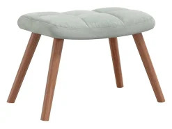 Poltrona* Poltrona | Cadeira Relax com banco veludo -claro SHL781882 Cinzento