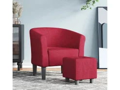 Poltrona | Cadeira Relax com apoio de pés tecido tinto SHL541672^ Poltrona