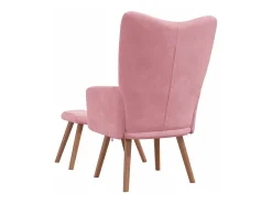 Best Poltrona | Cadeira Relax com banco veludo SHL17667 Rosa
