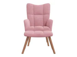 Best Poltrona | Cadeira Relax com banco veludo SHL17667 Rosa