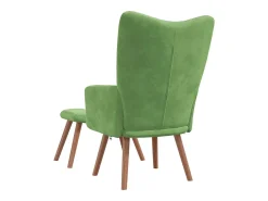 Poltrona| Poltrona | Cadeira Relax com banco veludo -claro SHL868925 Verde