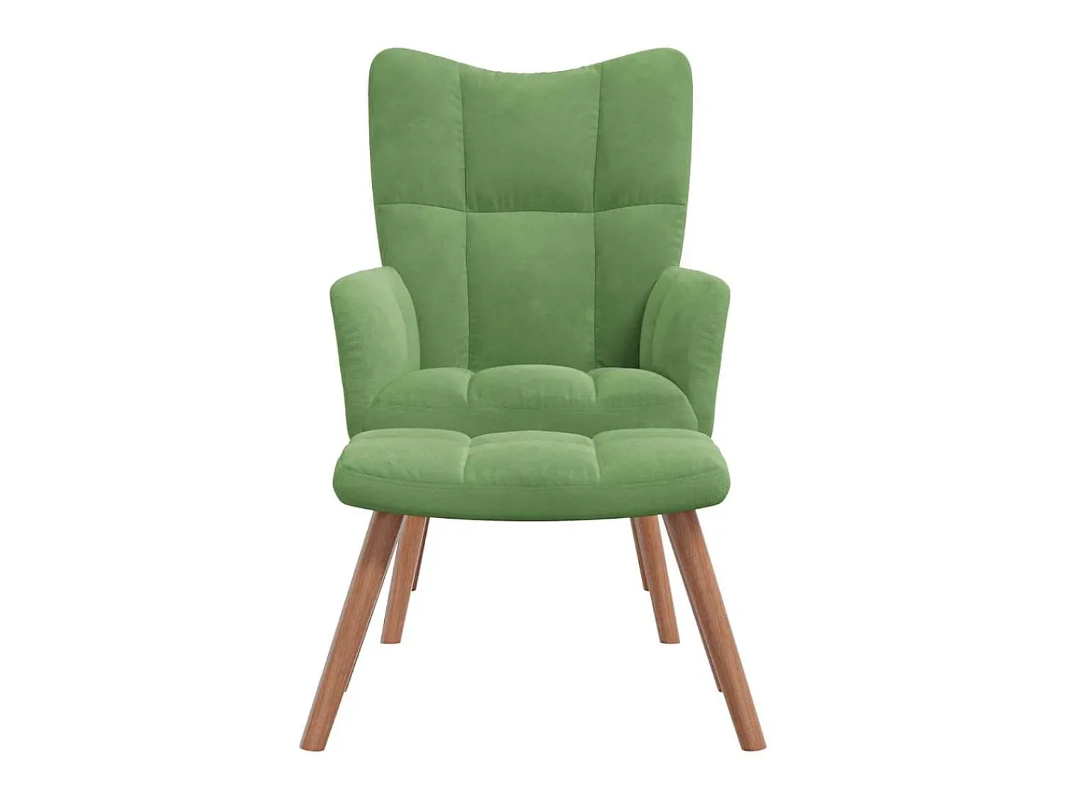 Poltrona| Poltrona | Cadeira Relax com banco veludo -claro SHL868925 Verde