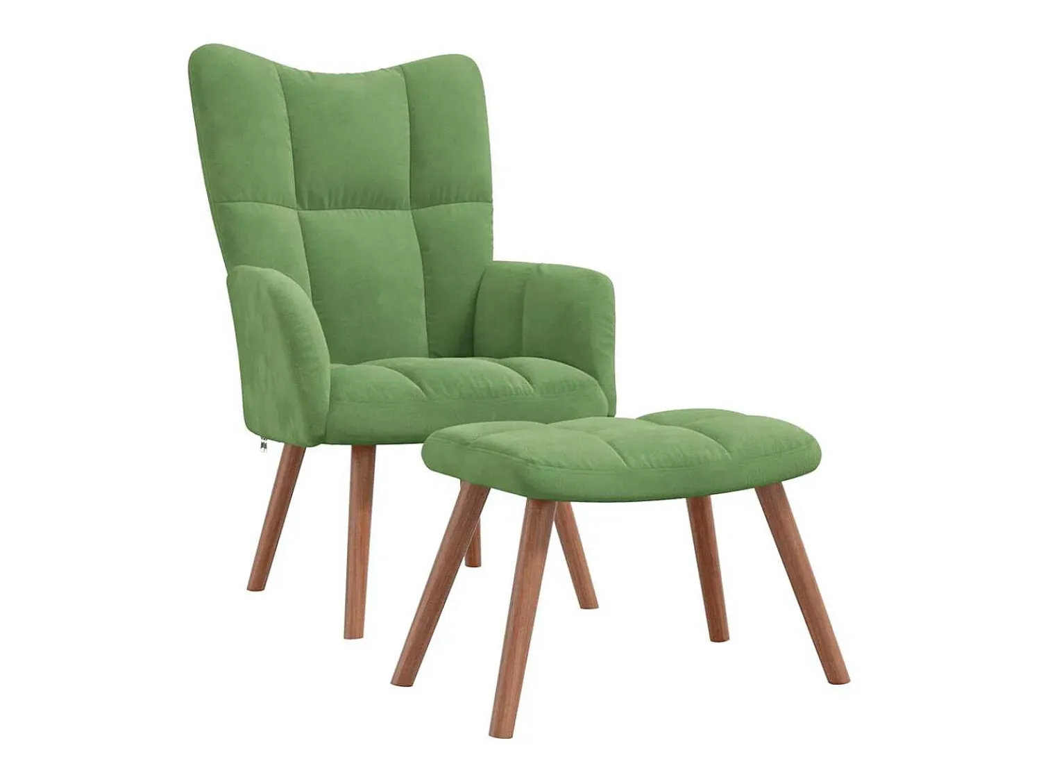Poltrona| Poltrona | Cadeira Relax com banco veludo -claro SHL868925 Verde