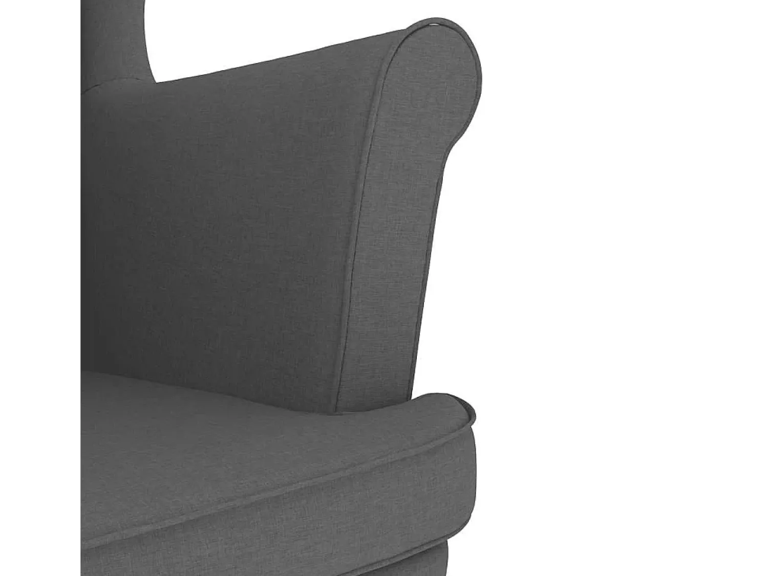 Hot Poltrona | Cadeira Relax com apoio de pés tecido cinzento-escuro SHL874363 Cinza antracite