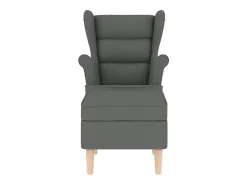 Hot Poltrona | Cadeira Relax com apoio de pés tecido cinzento-escuro SHL874363 Cinza antracite