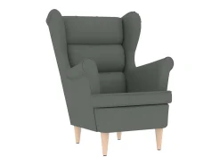 Hot Poltrona | Cadeira Relax com apoio de pés tecido cinzento-escuro SHL874363 Cinza antracite