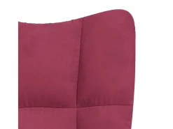Online Poltrona | Cadeira Relax com banco veludo tinto SHL117822 Vermelho