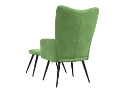 Hot Poltrona | Cadeira Relax com banco veludo -claro SHL695810 Verde