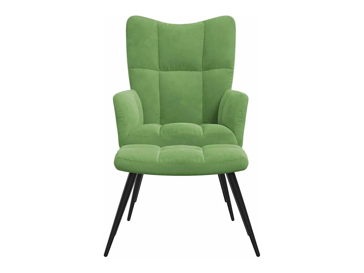 Hot Poltrona | Cadeira Relax com banco veludo -claro SHL695810 Verde