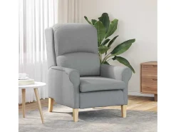 Poltrona | Cadeira Relax Cinzento-claro 76x94x102 cm tecido SHL879540^ Poltrona