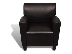 Poltrona* Poltrona | Cadeira Relax couro artificial -escuro SHL200572 Castanho