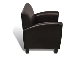 Poltrona* Poltrona | Cadeira Relax couro artificial -escuro SHL200572 Castanho