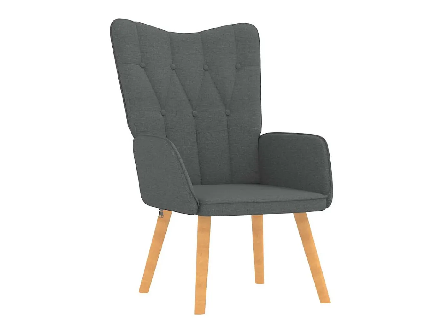 Poltrona | Cadeira Relax com banco tecido cinzento-escuro SHL432815 Cinza antracite