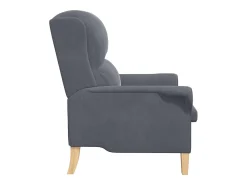 Poltrona| Poltrona | Cadeira Relax escuro 76x94x102 cm Veludo SHL191653 Cinzento