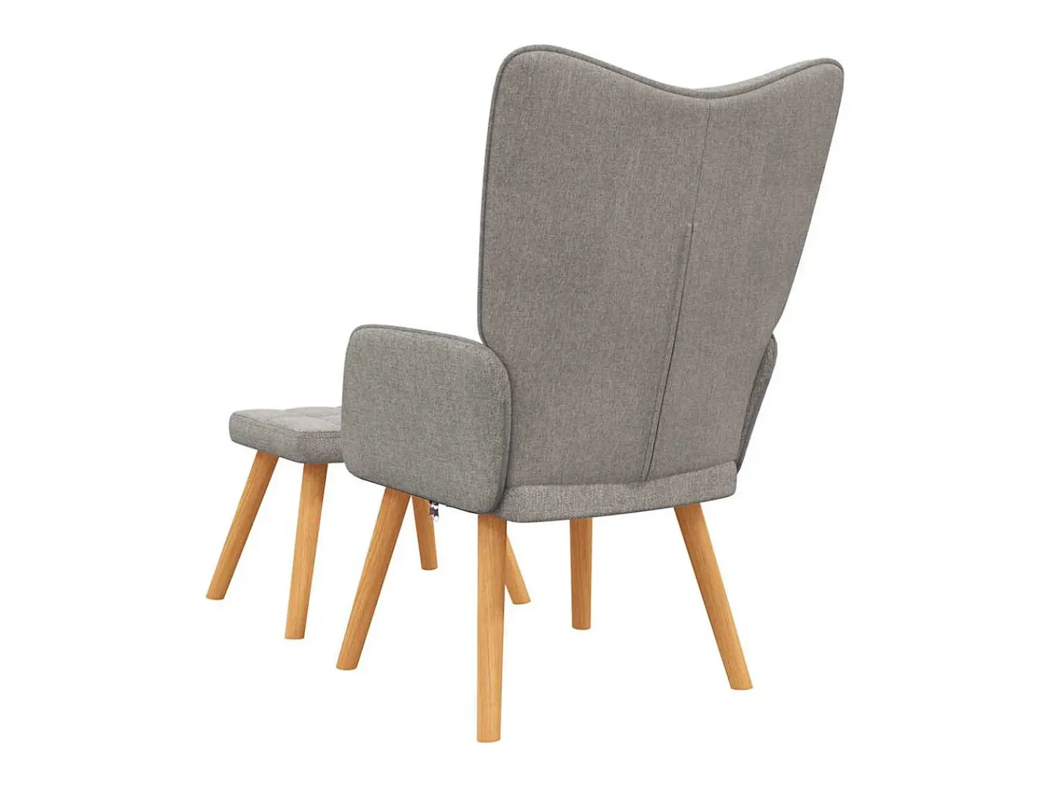 Clearance Poltrona | Cadeira Relax com banco tecido cinzento-acastanhado SHL716994 Taupe