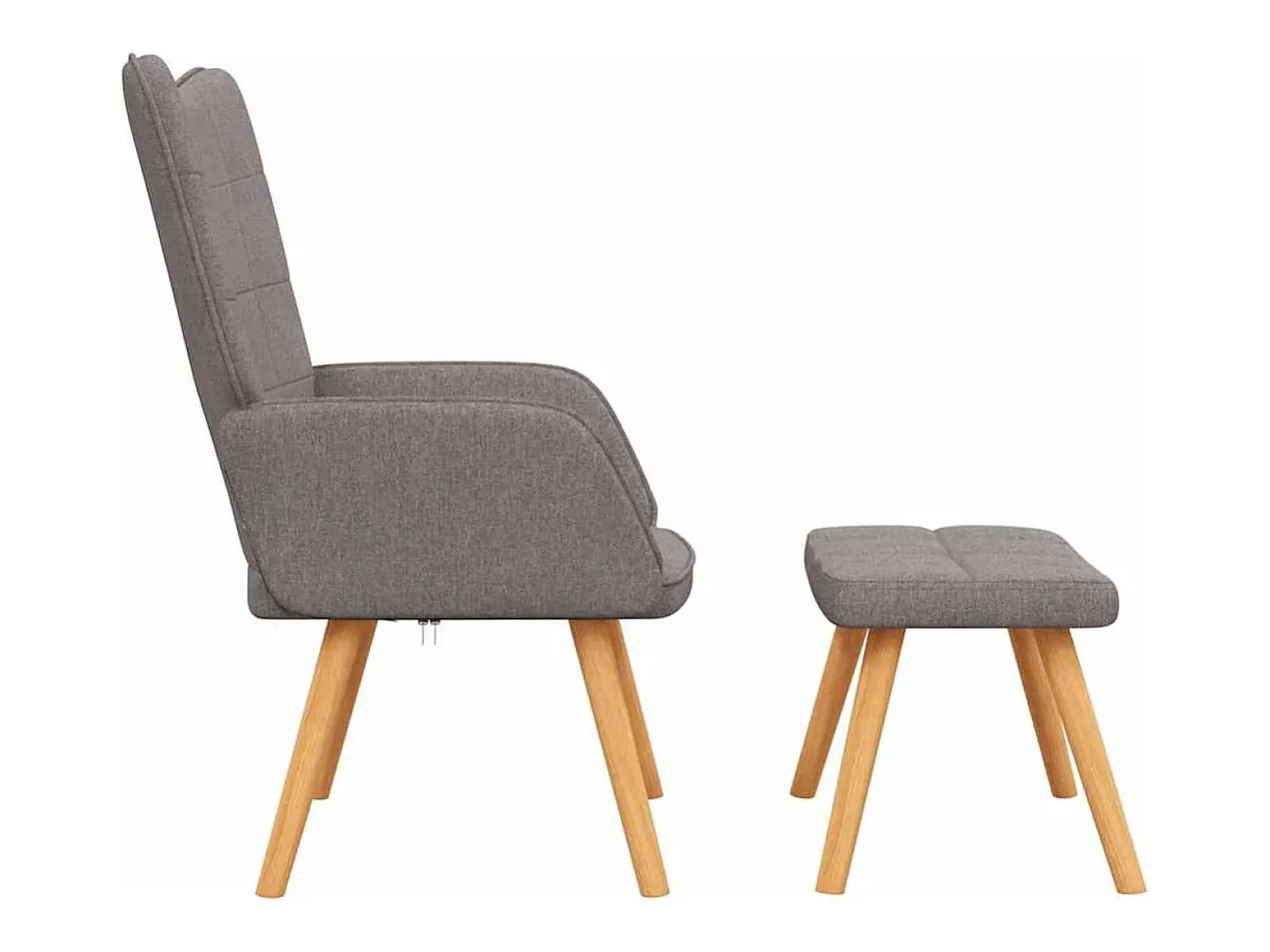 Clearance Poltrona | Cadeira Relax com banco tecido cinzento-acastanhado SHL716994 Taupe