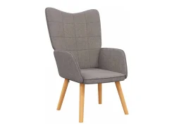 Clearance Poltrona | Cadeira Relax com banco tecido cinzento-acastanhado SHL716994 Taupe