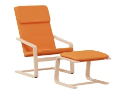 Poltrona | Cadeira Relax com apoio de pés tecido -escuro SHL859362^ Poltrona