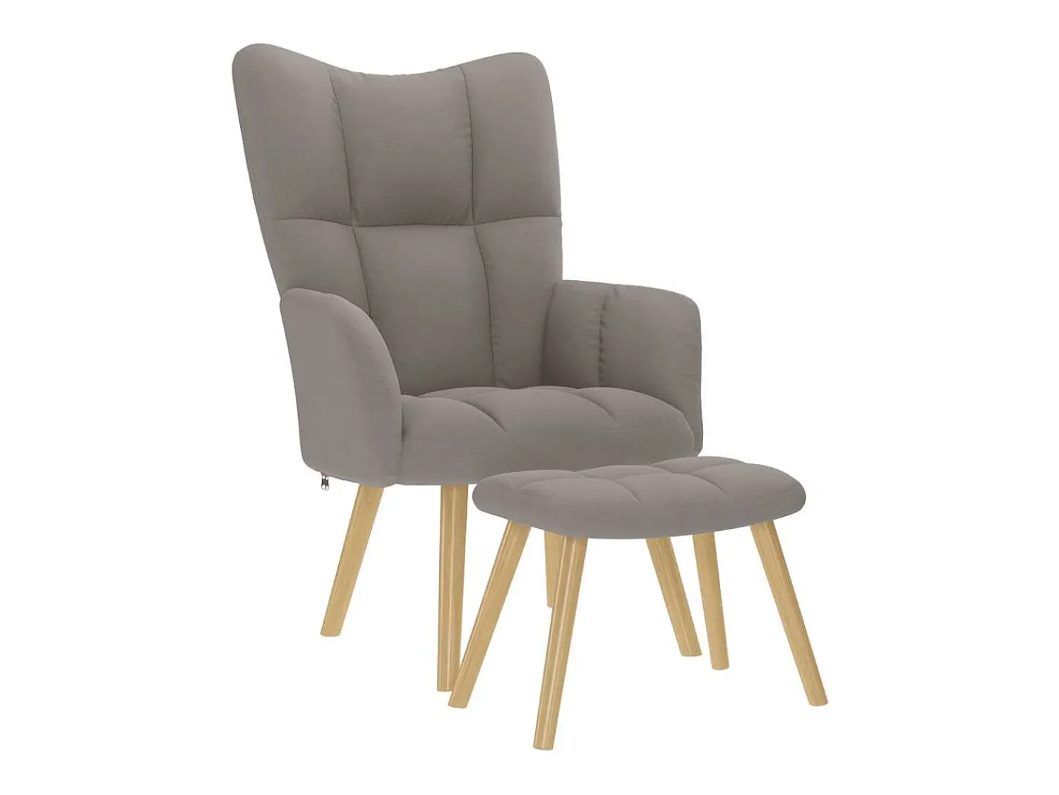 Poltrona| Poltrona | Cadeira Relax com banco p/ pés tecido cinza-acastanhado SHL557350 Taupe