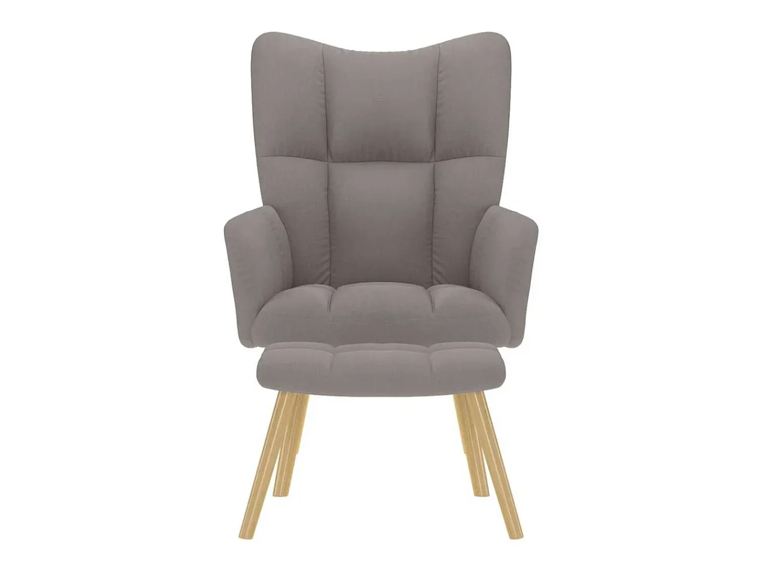 Poltrona| Poltrona | Cadeira Relax com banco p/ pés tecido cinza-acastanhado SHL557350 Taupe