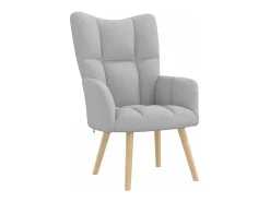 Poltrona | Cadeira Relax com banco p/ pés tecido nublado SHL339230^ Poltrona