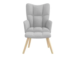 Poltrona | Cadeira Relax com banco p/ pés tecido nublado SHL339230^ Poltrona