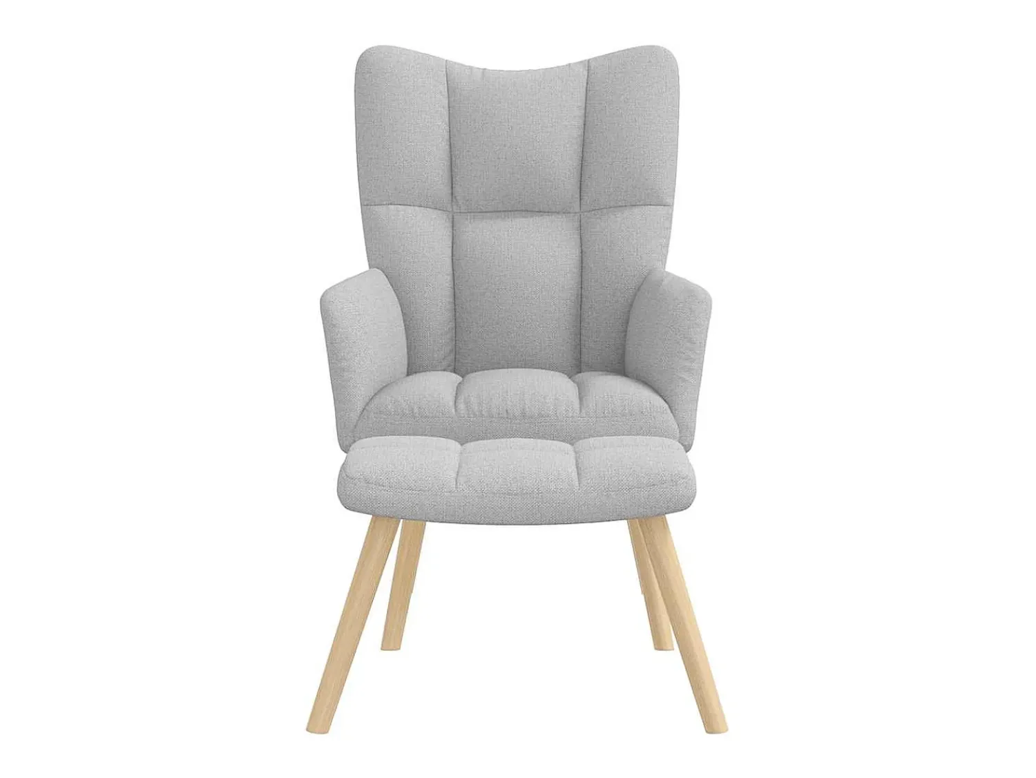 Poltrona | Cadeira Relax com banco p/ pés tecido nublado SHL339230^ Poltrona