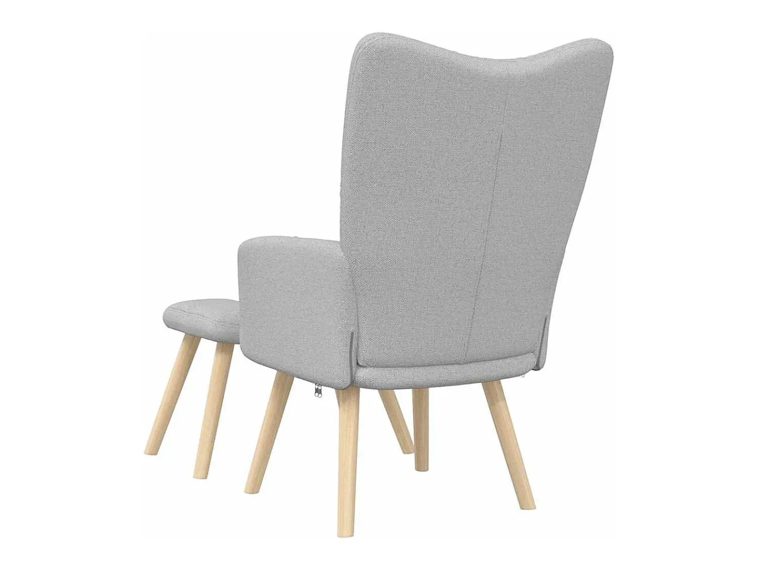 Poltrona | Cadeira Relax com banco p/ pés tecido nublado SHL339230^ Poltrona