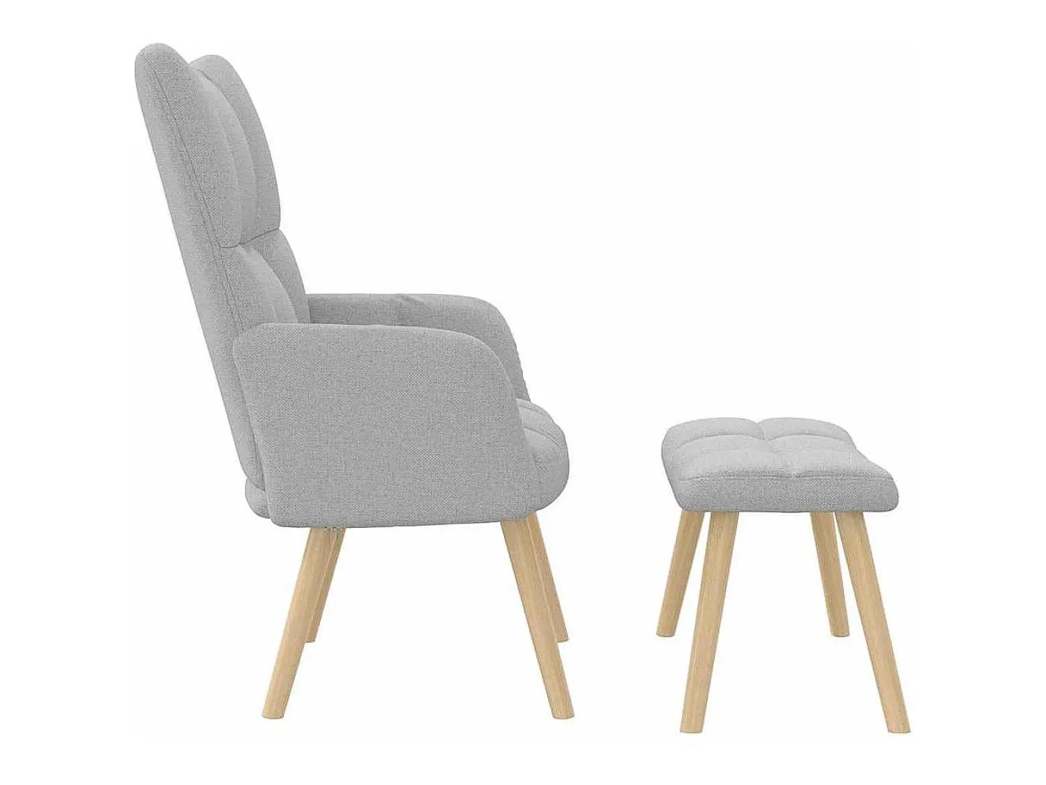 Poltrona | Cadeira Relax com banco p/ pés tecido nublado SHL339230^ Poltrona