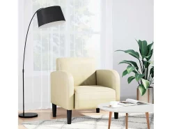 Poltrona* Poltrona | Cadeira Relax com apoios de braços 54 cm couro artificial SHL405816 Creme