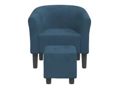 Poltrona| Poltrona | Cadeira Relax com apoio de pés veludo azul-escuro SHL502001 Azul escuro