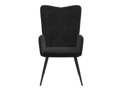 Poltrona| Poltrona | Cadeira Relax com banco veludo SHL952788 Preto
