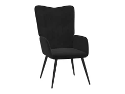 Poltrona| Poltrona | Cadeira Relax com banco veludo SHL952788 Preto