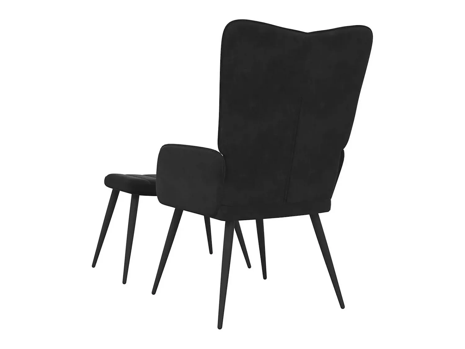 Poltrona| Poltrona | Cadeira Relax com banco veludo SHL952788 Preto