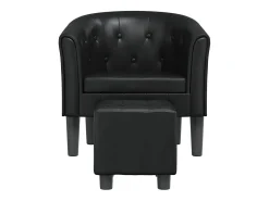 Poltrona | Cadeira Relax com apoio de pés couro artificial SHL844314^ Poltrona